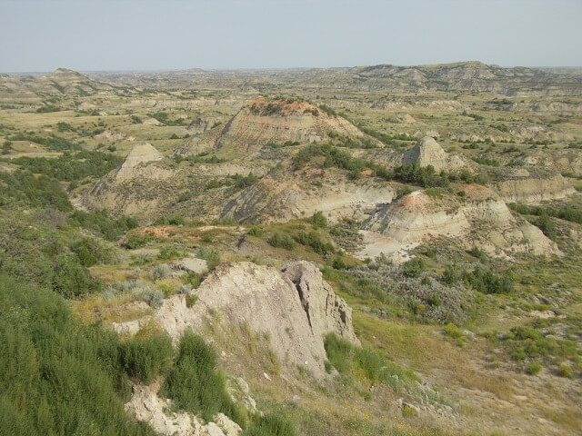 Painted canyon in Teddy Roosevelt National Park.