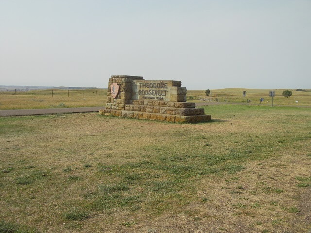 Entrance to the Teddy Roosevelt National Park.