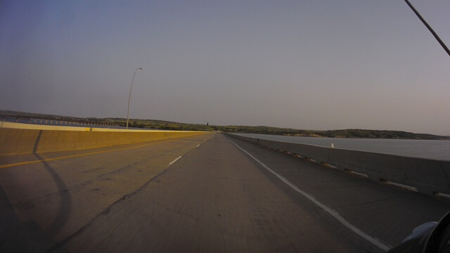 Crossing the Missouri River near Chamberlain, SD.