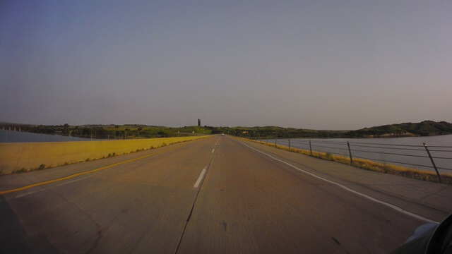 Crossing the Missouri River near Chamberlain, SD.