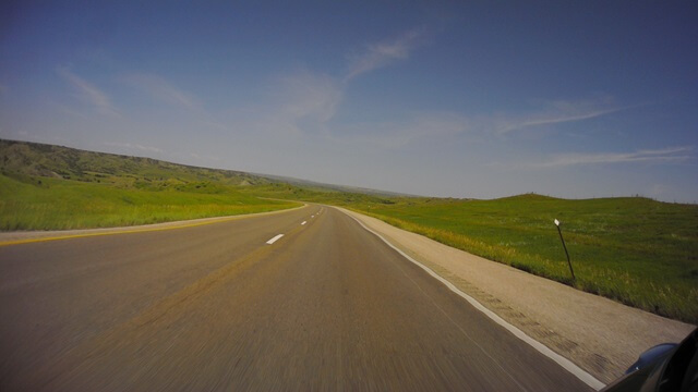 Heading west on I-90 between Wall, SD and Rapid City, SD.