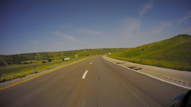 Heading west on I-90 between Wall, SD and Rapid City, SD.