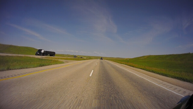 Heading west on I-90 between Wall, SD and Rapid City, SD.