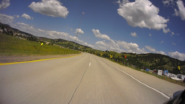 Heading west on I-90 between Rapid City, SD and the Wyoming border.