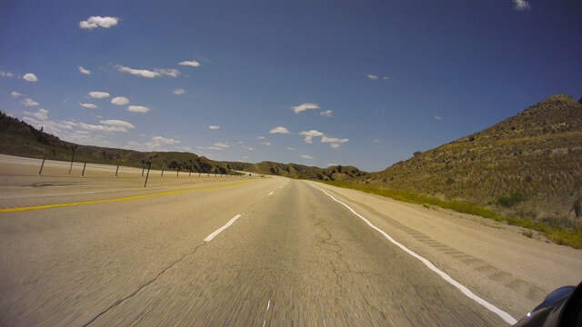 Riding west on I-90 between Moorcroft, WY and Buffalo, WY.