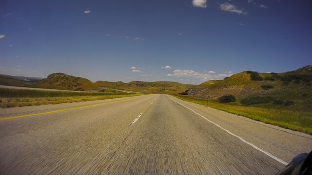 Riding north on I-90 between Buffalo, WY and Sheridan, WY.