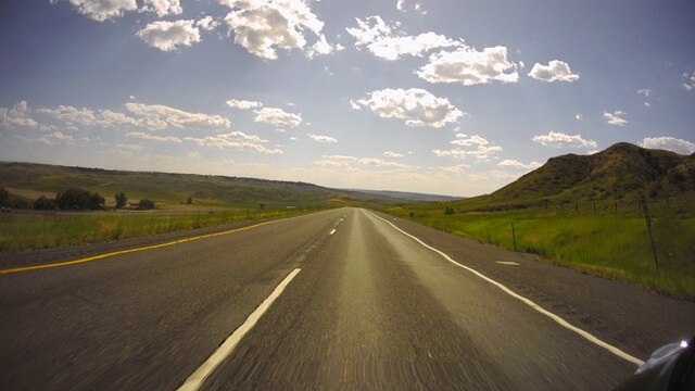 Riding west on I-90 between Sheridan, WY and Billings, MT.