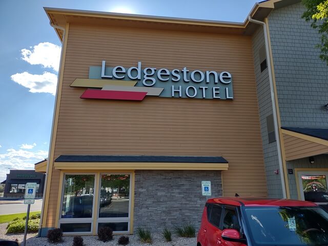 The Ledgestone Hotel in Billings, MT where I stayed.