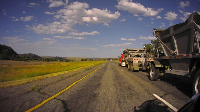 Riding west on I-90 between Billings, MT and Bozeman, MT.