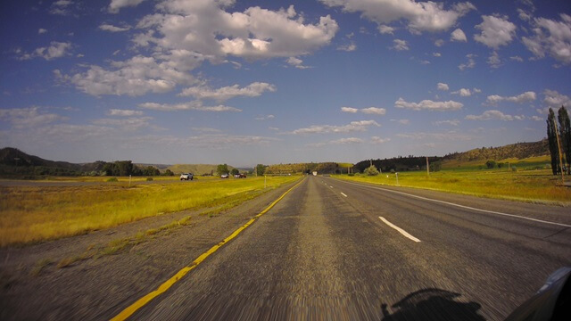 Riding west on I-90 between Billings, MT and Bozeman, MT.