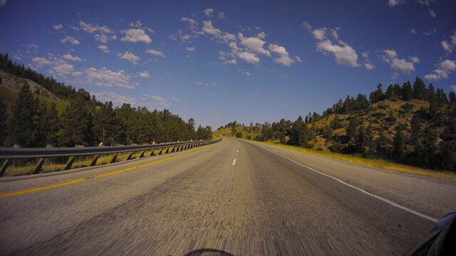 Riding west on I-90 between Billings, MT and Bozeman, MT.