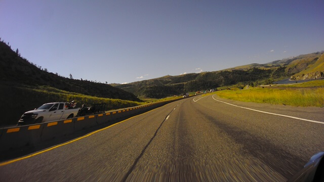 Riding west on I-90 between Billings, MT and Bozeman, MT.