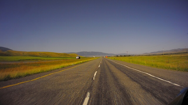 Riding west on I-90 between Billings, MT and Bozeman, MT.