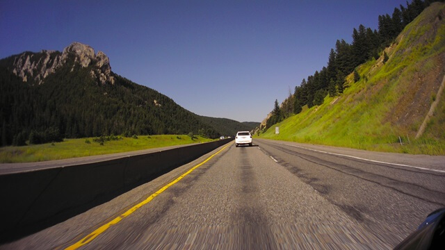 Riding west on I-90 between Billings, MT and Bozeman, MT.