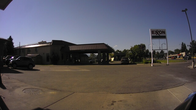 First gas stop of the day in Bozeman, MT.