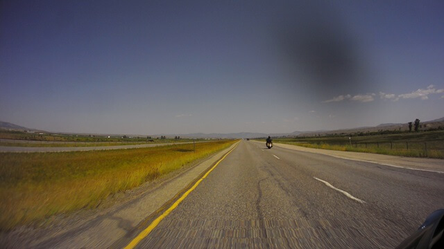 Riding west on I-90 between Butte, MT and Missoula, MT.