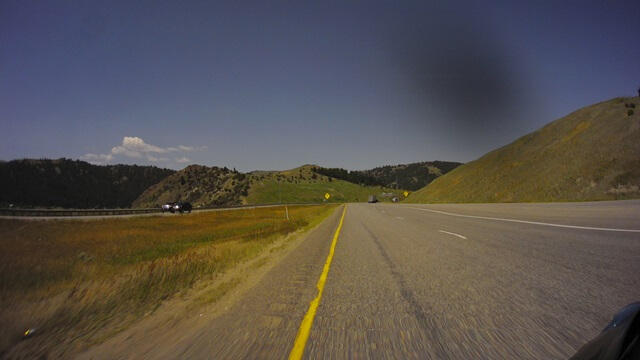 Riding west on I-90 between Butte, MT and Missoula, MT.