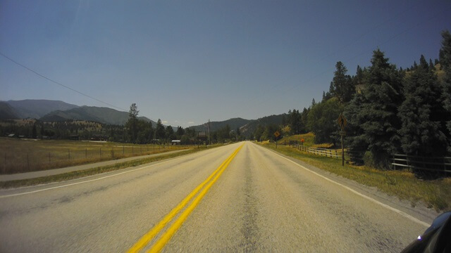 Riding south on highway 93 between Missoula, MT and Lolo, MT.