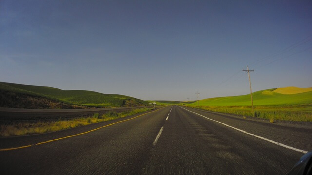 Riding north on highway 95 between Lewiston, ID and Moscow, ID.