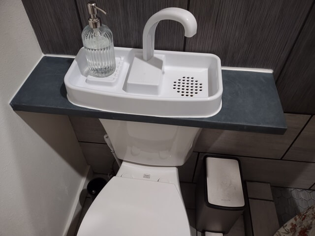 A water saving toilet in my room.