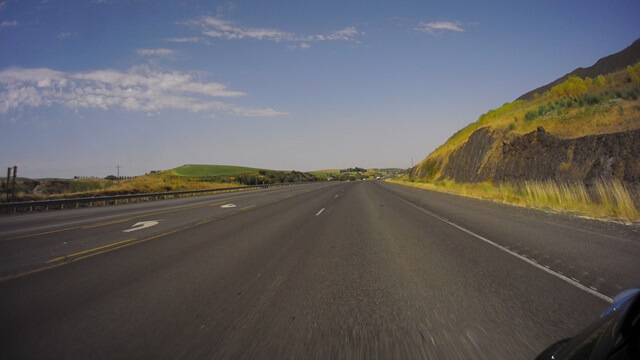 Entering Washington state on highway 270.