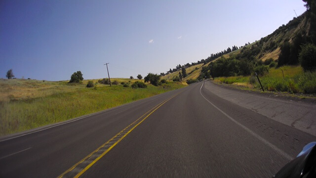 Riding on highway 195 northwest of Pullman, WA.