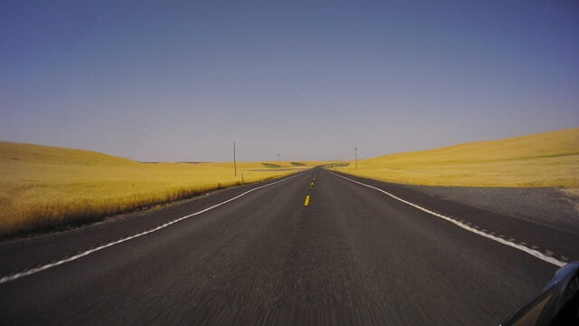 Riding west on highway 
26 in eastern Washington.