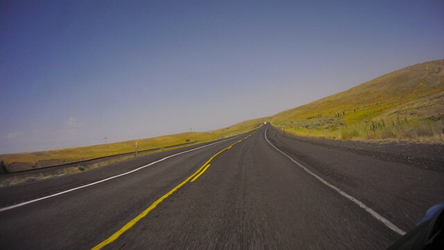 Riding west on highway 26 in eastern Washington.