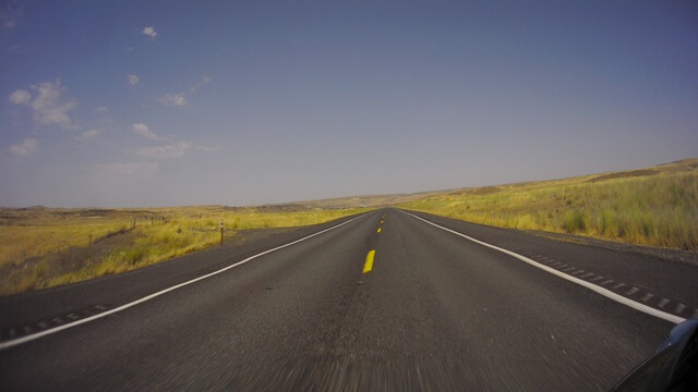 Riding west on highway 26 in eastern Washington.