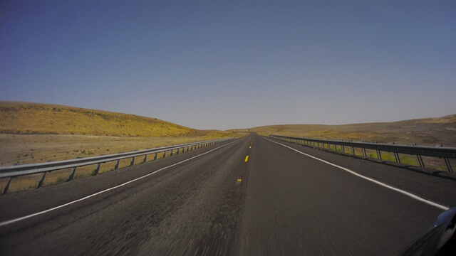 Riding west on highway 26 in eastern Washington.