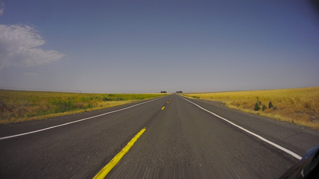 Riding north on highway 17 in eastern Washington.