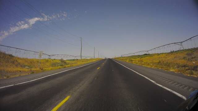 Riding north on highway 17 in eastern Washington.