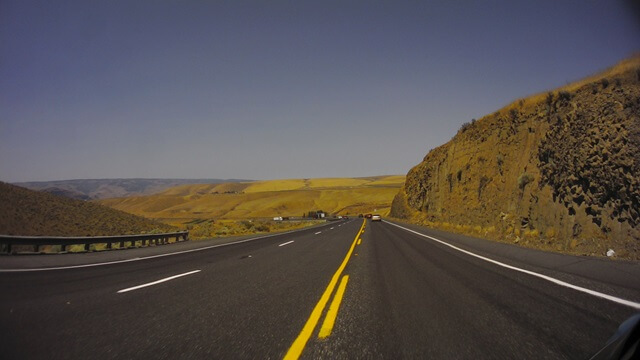 The Columbia River valley on highway 28.