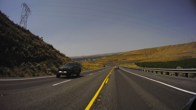 The Columbia River valley on highway 28.