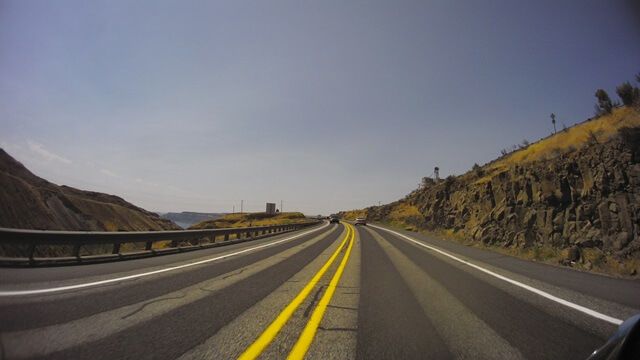 The Columbia River valley on highway 28.