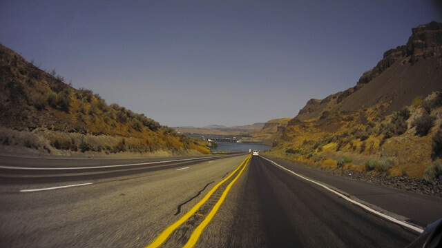 The Columbia River valley on highway 28.