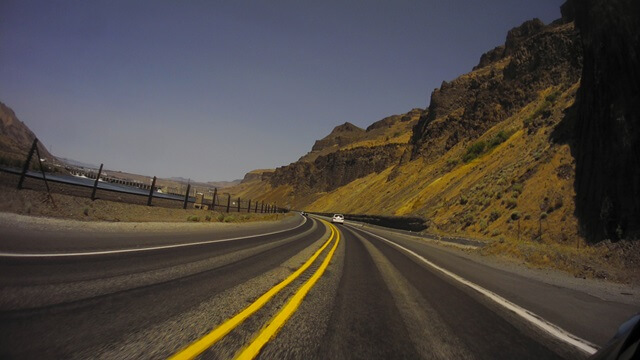 The Columbia River valley on highway 28.