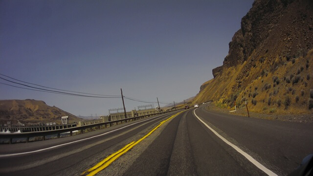 The Columbia River valley on highway 28.