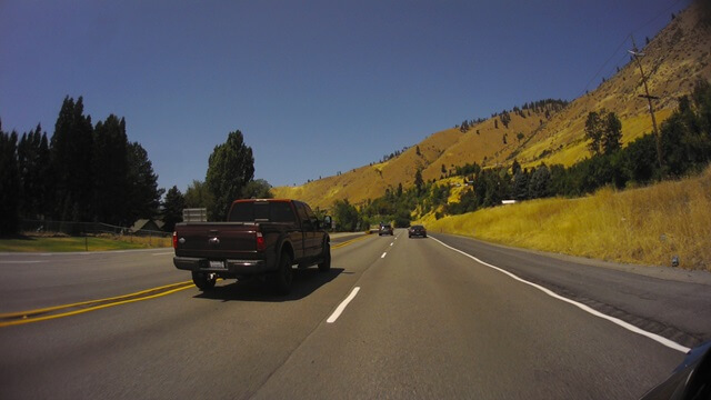 Riding north out of Wenatchee, WA on highway 285.