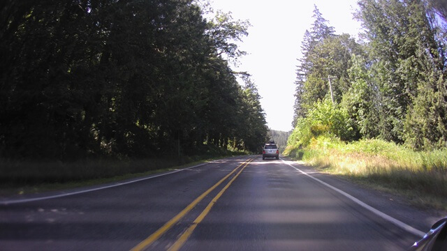 Riding west on highway 2 through the Cascades in western Washington state.