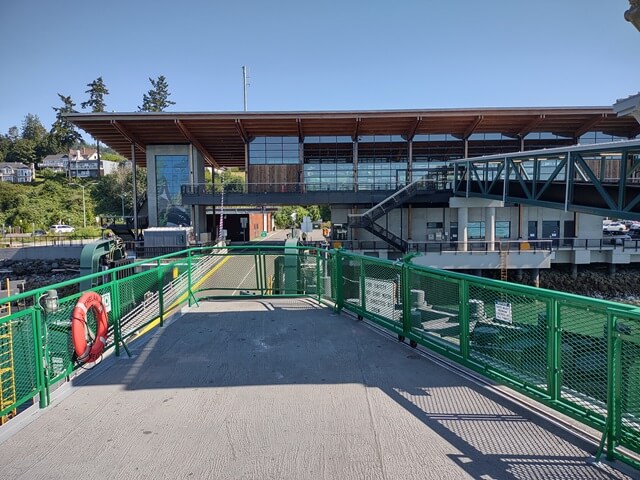 A view of the ferry station as we were departing.