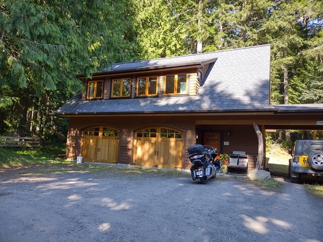 The outside of my AirBnb on Whidbey Island, WA.