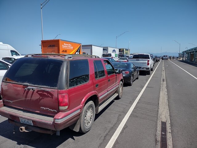 Waiting for the ferry in Clinton, WA.