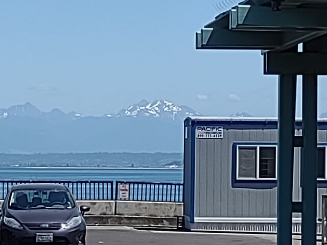 Mount Baker more than 100 miles away.