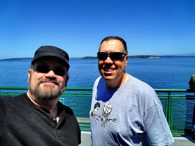 Shawn and I on the sun deck of the ferry.