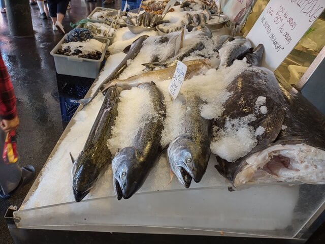 Fresh fish at Pike's Place Market.