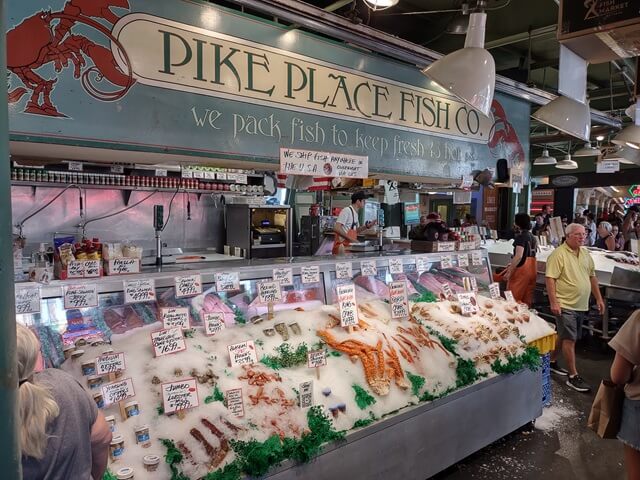 The famous fish market at Pike's Place.