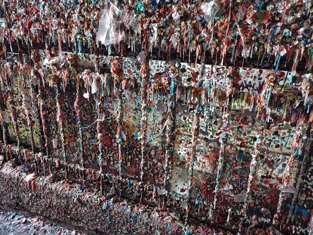 The gum wall in Seattle, WA.