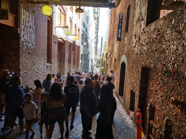 The gum wall in Seattle, WA.