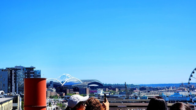 A south view from the Seattle, WA boardwalk.